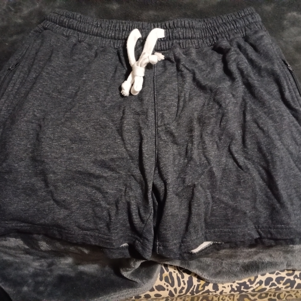Black Shorts with White Logo